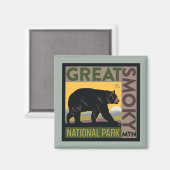 Great Smoky Mountain National Park| Bear Magnet (Vorderseite/Rückseite)