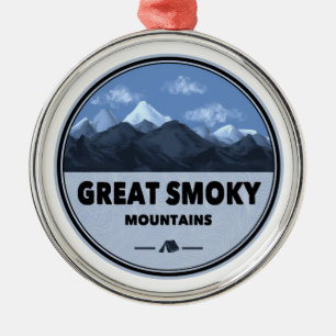 Great Smoky Mountains Camping Ornament Aus Metall