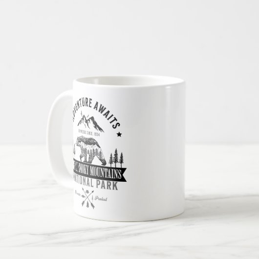 Great Smoky Mountains Forest Landscape Kaffeetasse (Vorderseite Links)