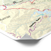 Great Smoky Mountains Map Poster (Ecke)