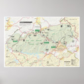 Great Smoky Mountains Map Poster (Vorne)
