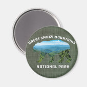 Great Smoky Mountains National Park Bär Souvenir Magnet (Vorderseite/Rückseite)