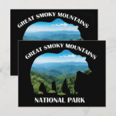 Great Smoky Mountains National Park Bären Camping Postkarte (Vorne/Hinten)