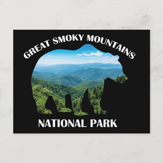 Great Smoky Mountains National Park Bären Camping Postkarte (Vorderseite)