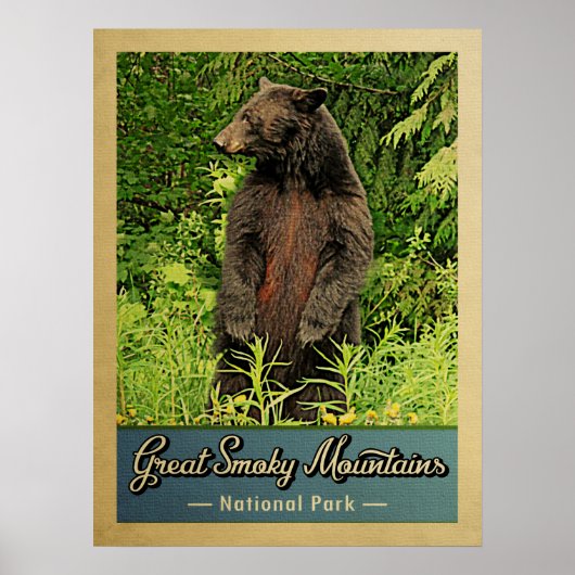 Great Smoky Mountains National Park Bären Poster (Vorne)