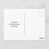 Great Smoky Mountains National Park Fall Foliage Postkarte (Rückseite)