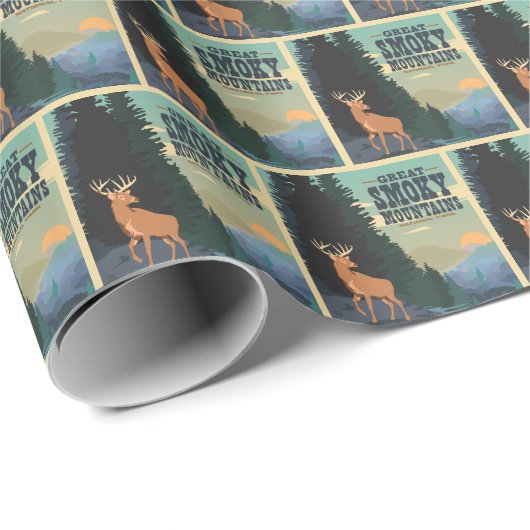 Great Smoky Mountains National Park Geschenkpapier (Rolleneckpunkt)