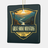 Great Smoky Mountains National Park Illustration Keramikornament (Links)