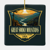 Great Smoky Mountains National Park Illustration Keramikornament (Rückseite)