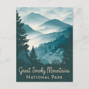 Great Smoky Mountains National Park im Vintage-Sti Postkarte