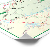 Great Smoky Mountains National Park Karte Poster (Ecke)