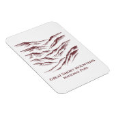 Great Smoky Mountains National Park Line Art: Magnet (Rechte Seite)
