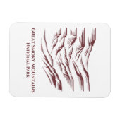 Great Smoky Mountains National Park Line Art: Magnet (Horizontal)