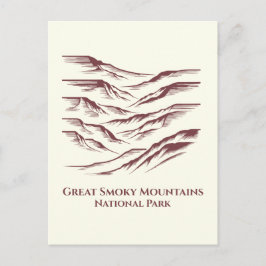 Great Smoky Mountains National Park Line Art: Postkarte