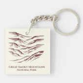Great Smoky Mountains National Park Line Art: Schlüsselanhänger (Rückseite)