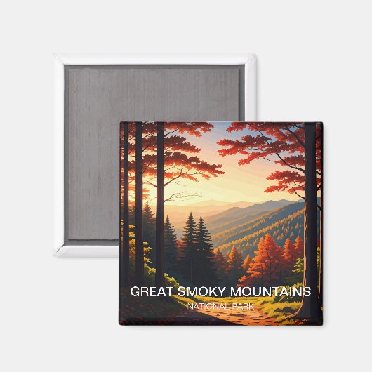 Great Smoky Mountains National Park Magnet (Vorderseite/Rückseite)