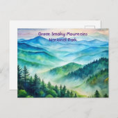 Great Smoky Mountains National Park Malerei Postkarte (Vorne/Hinten)