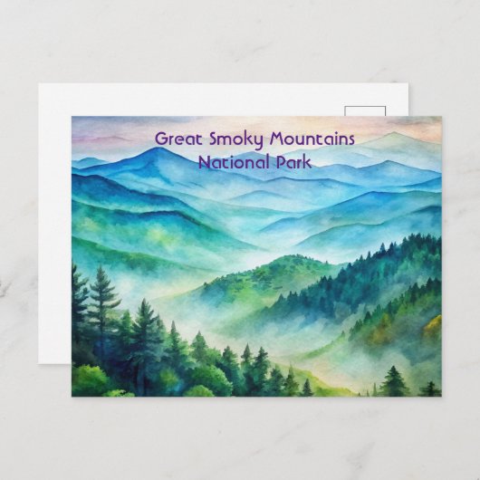Great Smoky Mountains National Park Malerei Postkarte (Vorne/Hinten)