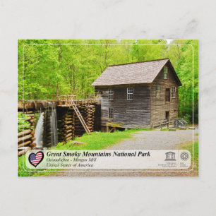 Great Smoky Mountains National Park - Mingus Mill Postkarte