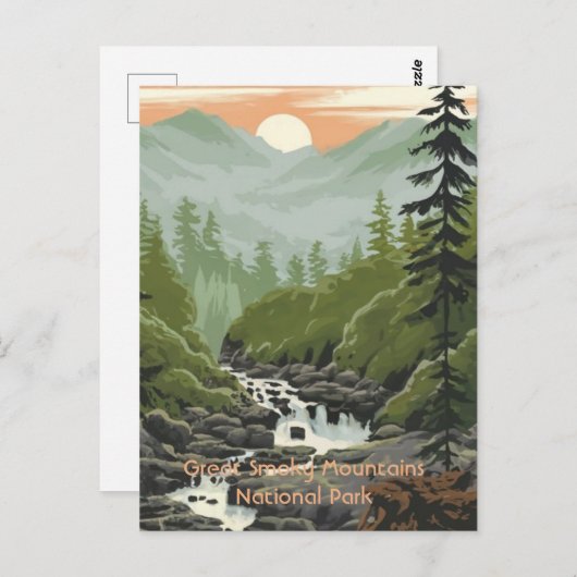 Great Smoky Mountains National Park Postkarte (Vorne/Hinten)