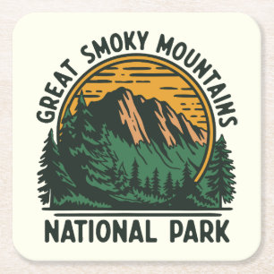 Great Smoky Mountains National Park Rechteckiger Pappuntersetzer