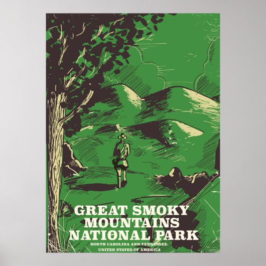 Great Smoky Mountains National Park Reiseplakat Poster (Vorne)