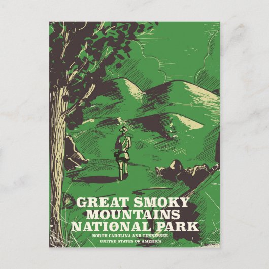 Great Smoky Mountains National Park Reiseplakat Postkarte (Vorderseite)