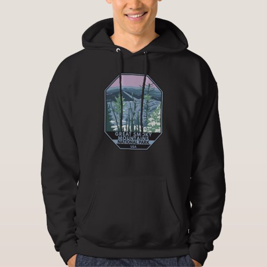 Great Smoky Mountains National Park Retro Hoodie (Vorderseite)