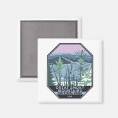 Great Smoky Mountains National Park Retro Magnet (Vorderseite/Rückseite)