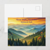 Great Smoky Mountains National Park Stylist Postkarte (Vorne/Hinten)