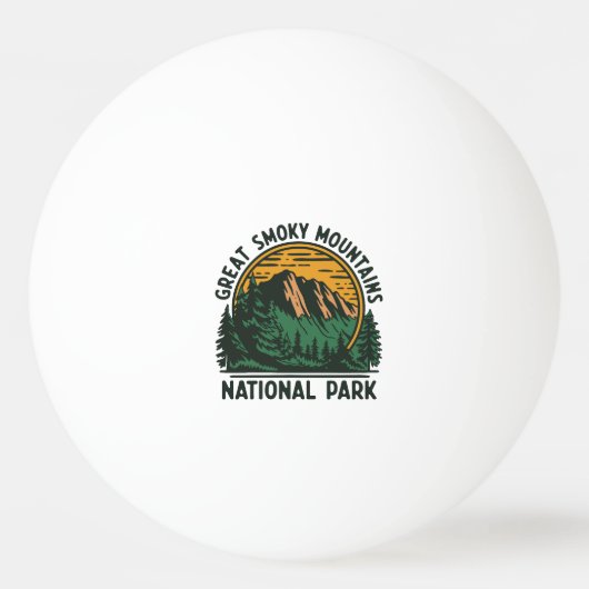Great Smoky Mountains National Park Tischtennisball (Vorderseite)