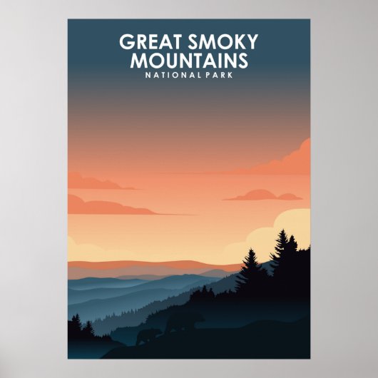 Great Smoky Mountains National Park Travel Poster (Vorne)