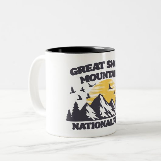 Great Smoky Mountains National Park Zweifarbige Tasse (Vorderseite Links)