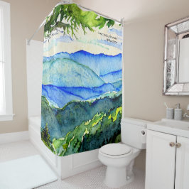 Great Smoky Mountains Nationalpark Aquarell Duschvorhang