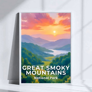 Great Smoky Mountains Nationalpark Aquarell Poster