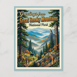 Great-Smoky-Mountains-Nationalpark Blick Postkarte