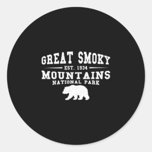 Great Smoky Mountains Nationalpark gegr. 1934 Runder Aufkleber