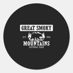 Great Smoky Mountains Nationalpark gegr. 1934 Runder Aufkleber