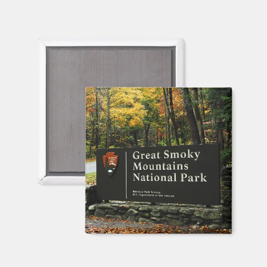 Great Smoky Mountains Nationalpark Herbst Zeichen Magnet (Vorderseite/Rückseite)