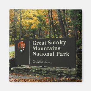 Great Smoky Mountains Nationalpark Herbst Zeichen Magnet