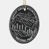 Great Smoky Mountains Nationalpark Monoline Keramik Ornament (Rechts)