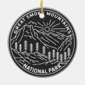 Great Smoky Mountains Nationalpark Monoline Keramik Ornament (Hinten)
