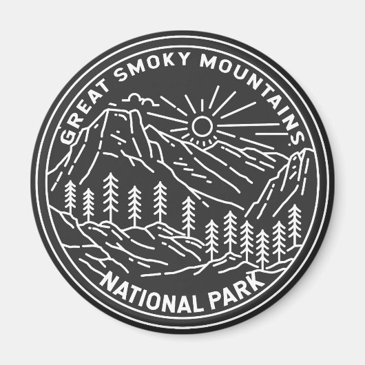 Great Smoky Mountains Nationalpark Monoline Magnet (Vorne)