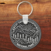 Great Smoky Mountains Nationalpark Monoline Schlüsselanhänger (Vorderseite)