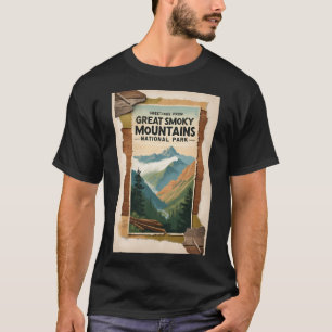 Great Smoky Mountains Nationalpark Postkarte Vinta T-Shirt