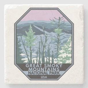 Great-Smoky-Mountains-Nationalpark Retro Steinuntersetzer