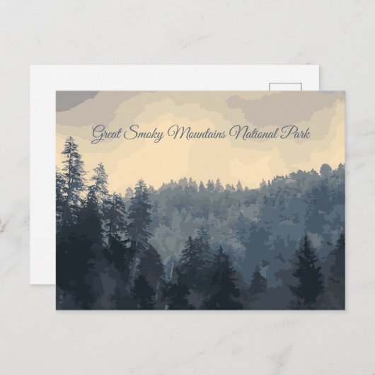 Great Smoky Mountains Nationalpark Rustikaler Wint Postkarte (Vorne/Hinten)