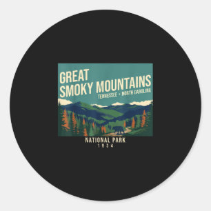 Great Smoky Mountains Nationalpark Tennessee Runder Aufkleber