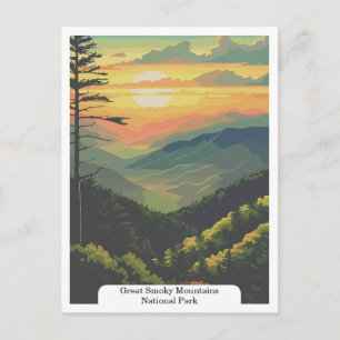 Great Smoky Mountains Nationalpark, USA Postkarte