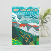 Great Smoky Mountains Nationalpark Vintag Feiertagskarte (Stehend Vorderseite)